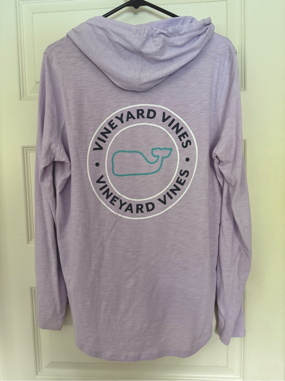Vineyard Vines Women’s Medium Lavender Slub Cotton Graphic Hoodie